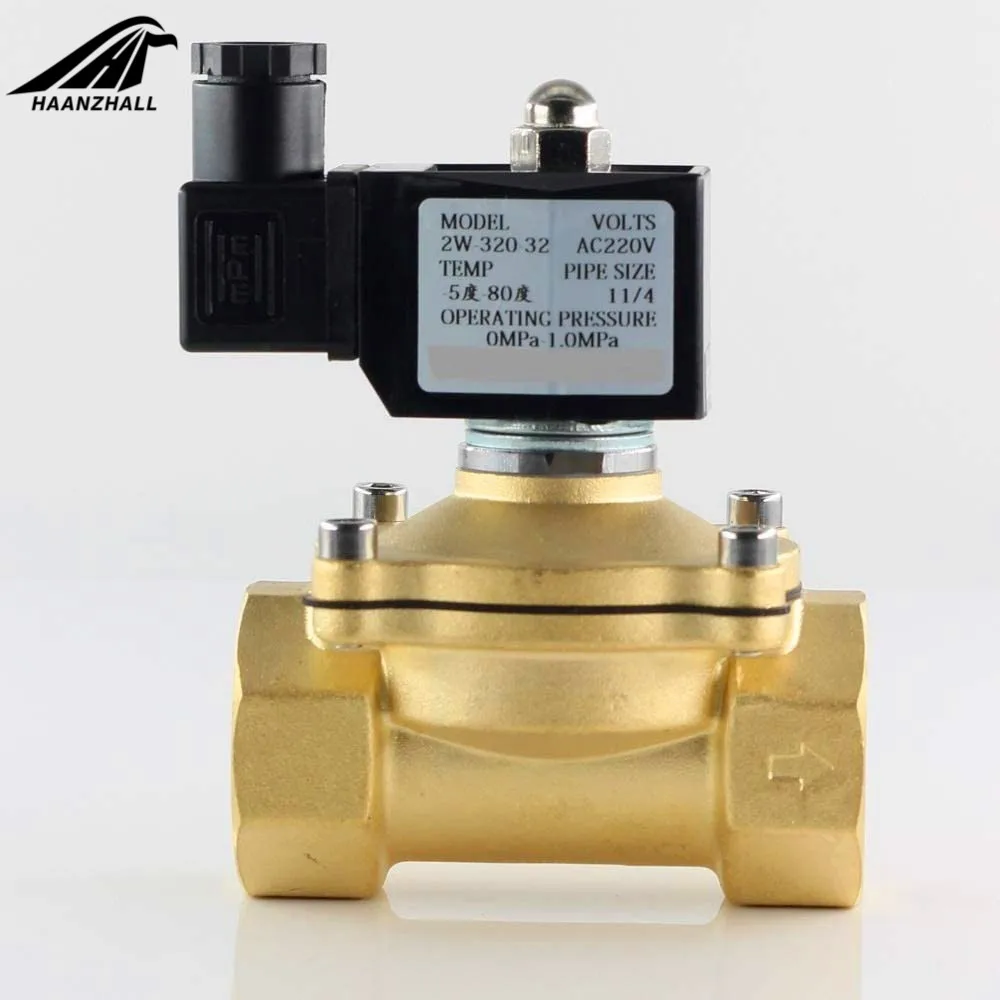 Normally Closed Solenoid Valve Water Valve, IP65 Fully Enclosed Coil, AC220V DC12V DC24V, G3/8