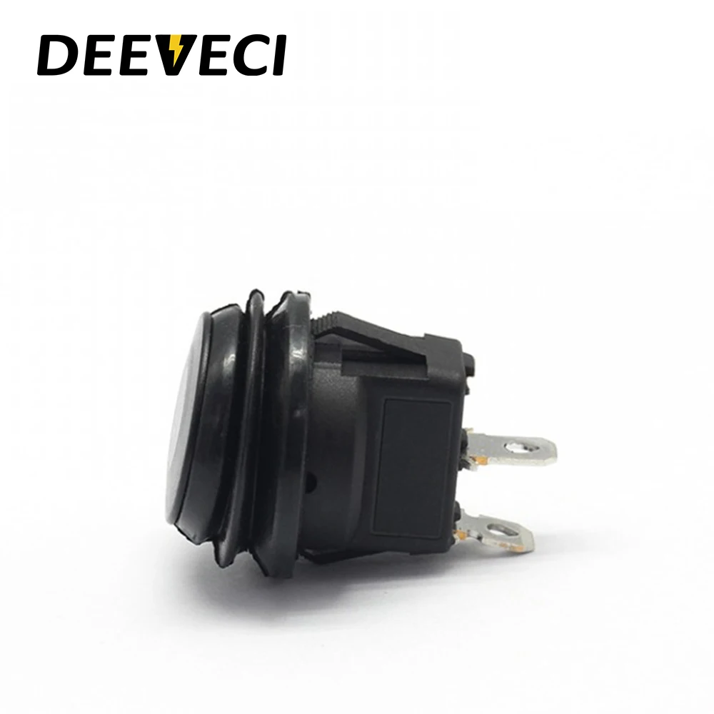 Kcd1 interruptor redondo pequeno, à prova d'água, ip67, 3 pinos, para pc, mini botão de energia