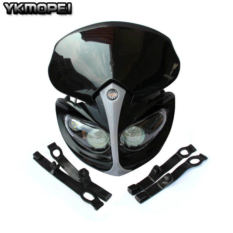 Motorcycle Universal Vision LED Headlight for 110 125 150 160 250cc Dirt Pit Bikes Motocross