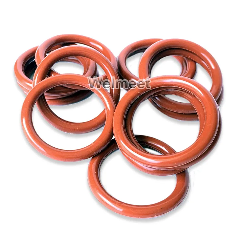 10pcs Wire Diameter 2.5mm OD7-130mm Oil Resistant VMQ Silicone Rubber Sealing Ring High Temperature Non-Toxic O-Ring Seal Gasket