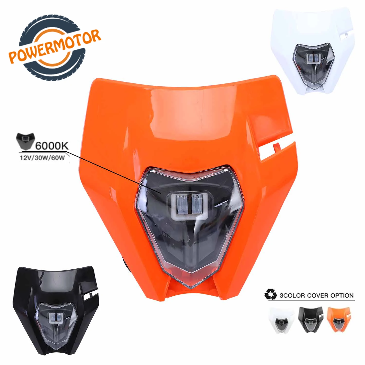 

Motorcycle LED Headlight Headlamp Head Lamp Light for KTM XC EXCF SX SXF XC XCF XCW XCFW 125 150 250 300 350 450 530 690 SMR