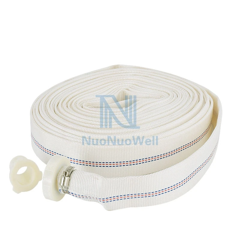 1"~2"Thicken Polyester Fire Hose Belt High-Pressure Wear Resistant Canvas Farming Irrigation Water Pipe 5~20m With Connectors