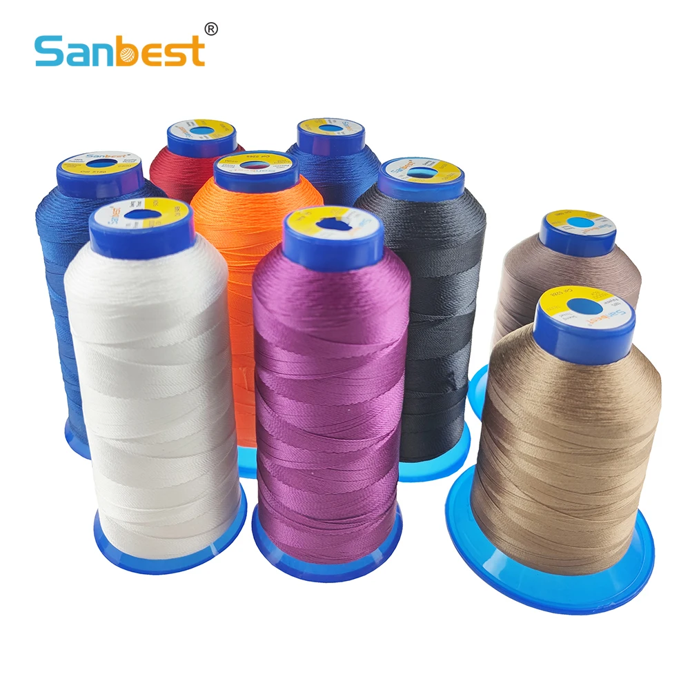 Сверхпрочные полиэстеровые швейные нитки Sanbest 150D/3 210D/3 420D/3 для джинсов, брезента, кожи, диванов и обуви TH00056