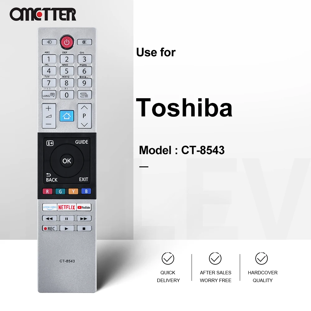 NEW For Toshiba HDTV TV Remote Control CT-8543 CT-8528 CT-8541 CT-8533 40L2863DG 32L3963DA 65U6863DG 32L3866DG