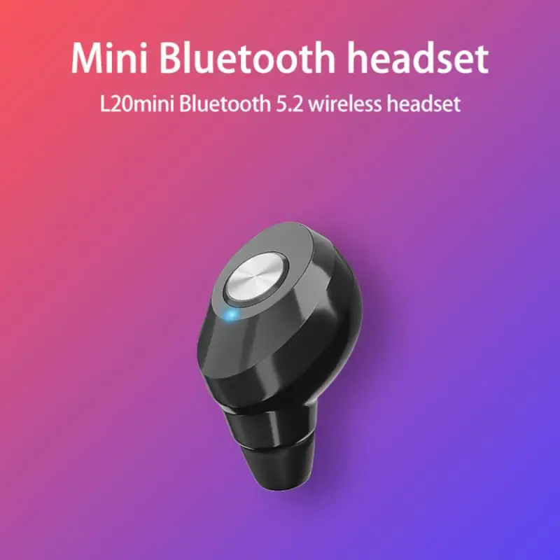 Mini In-Ear Bluetooth-compatible5.2 Wireless Headphone Single-Ear Earphone Headset Handsfree Stereo Headset With Mic Unisex TSLM