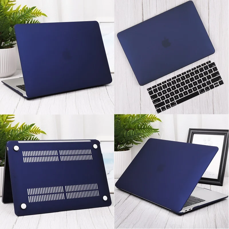 

Matte laptop Hard Shell Case+Keyboard cover For Apple Macbook Pro 13 15 TouchBar Air 13 A1932 Retina 11 12 13 15" A2159 A1990