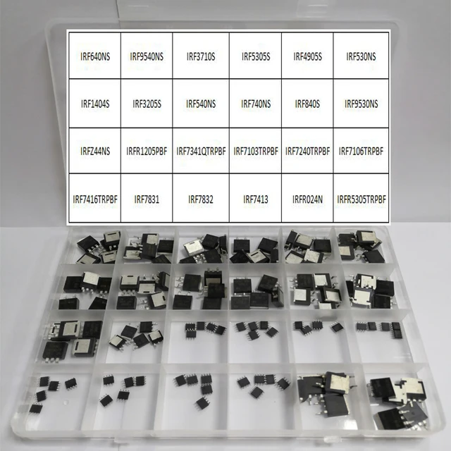 120 sztuk IRF4905S TRLPBF TO-263 SOP-8 moc IRF7341 IRF540NS IRF640NS IRF3205S SIC tranzystor polowy gniazdo Ic zestaw