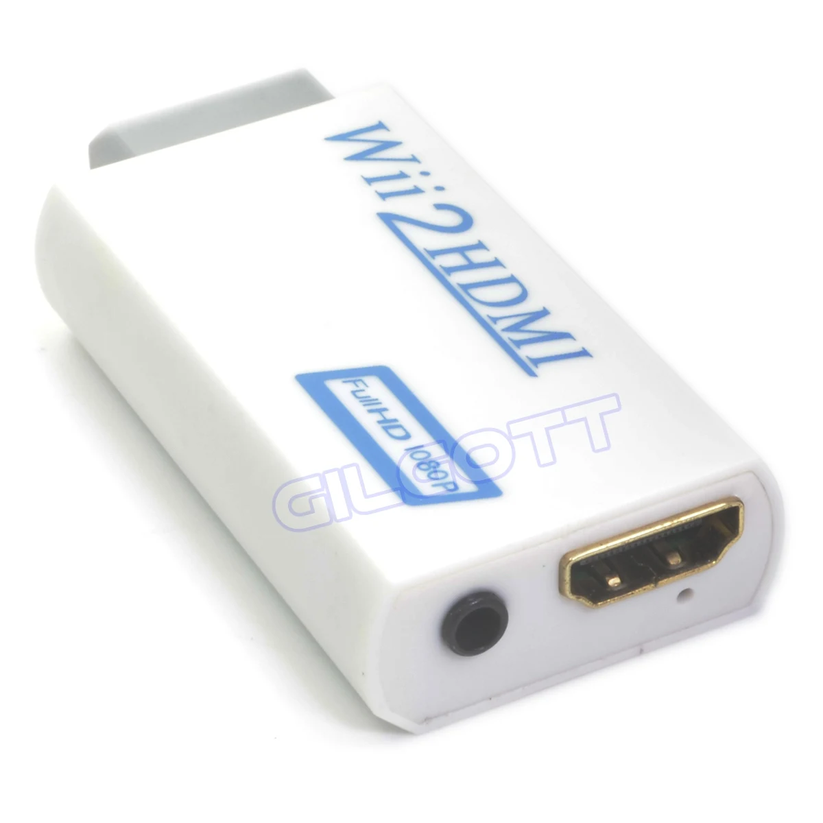 Adaptador de Wii para HDMI, Full HD 1080P Wii2HDMI, conversor de áudio 3,5mm para telas, monitores de PC e HDTV