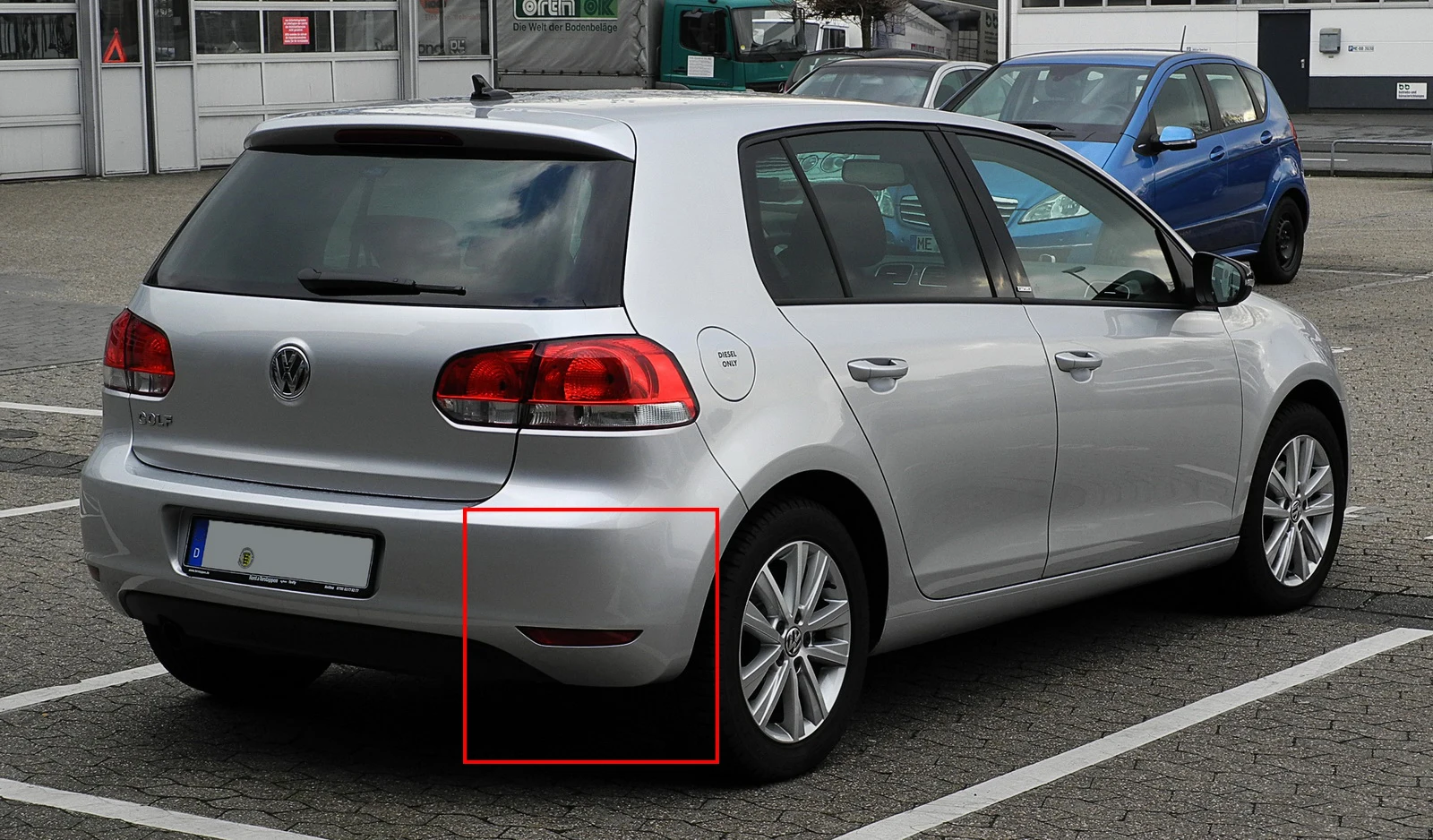 ANGRONG 1x For VW Golf 6 MKVI 2009-2013 Right O/S Red Lens Rear Bumper Reflector Assembly No Light