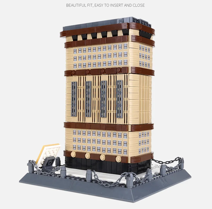 Kreatywny światowej sławy nowoczesny architektura ameryka nowy jork Fuller Flatiron klocki do budowy Model konstrukcyjny zabawka z klocków na prezenty