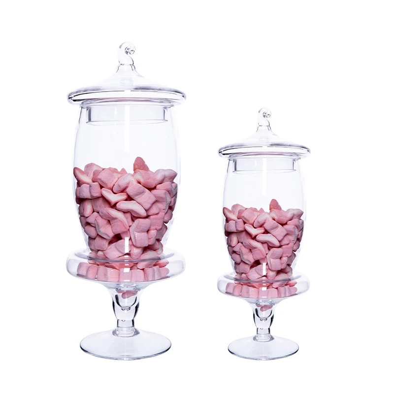 

Home Candy Jar Decoration Creative Glass Jar with Lid Decoration Snack Creative Dessert Table Decoration Kitchen Storage Box