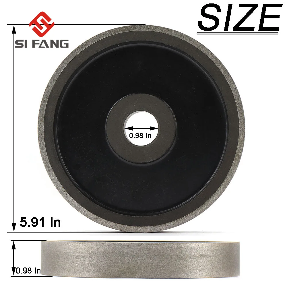 6Inch 150Mm Kim Cương Đá Mài Tráng Kim Cương Mềm Nhựa Đá Mài Cho Đá Quý Ngọc Đánh Bóng Nhám Dụng Cụ 150-2000 #