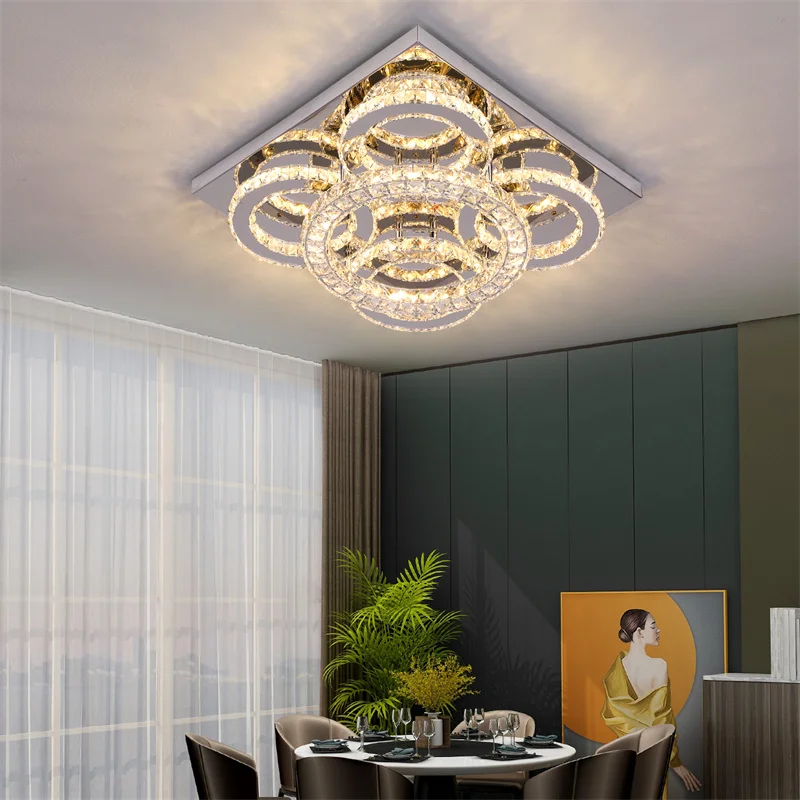 Modern Ceiling Lamp Remote Control Smart Led Chandelier for Living Dining Room Luminaire Nordic Decor Lighting Indoor Fixture