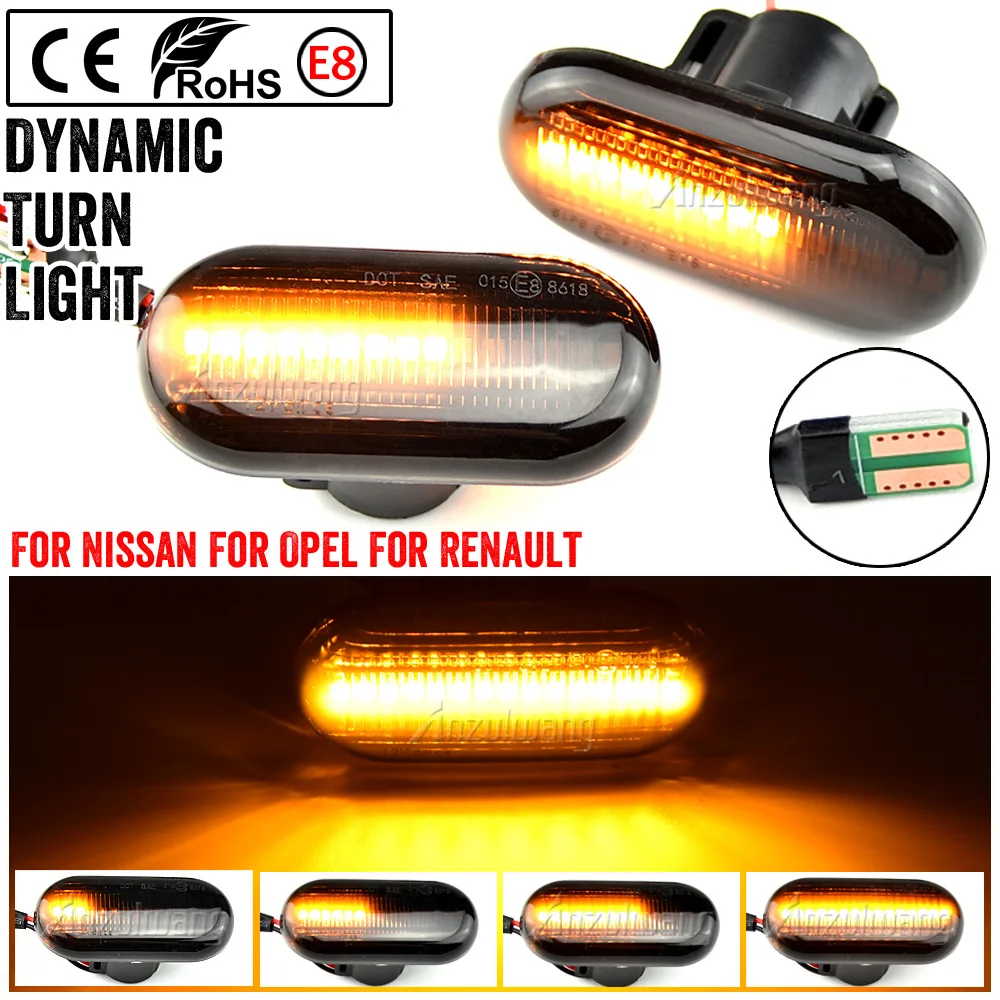 Clignotant Latéral ociamique à LED, pour Renault Clio 1 2 KANGOO MEGANE ESPACE TWINGO Biens TER Nissan Opel Smart FORTWO