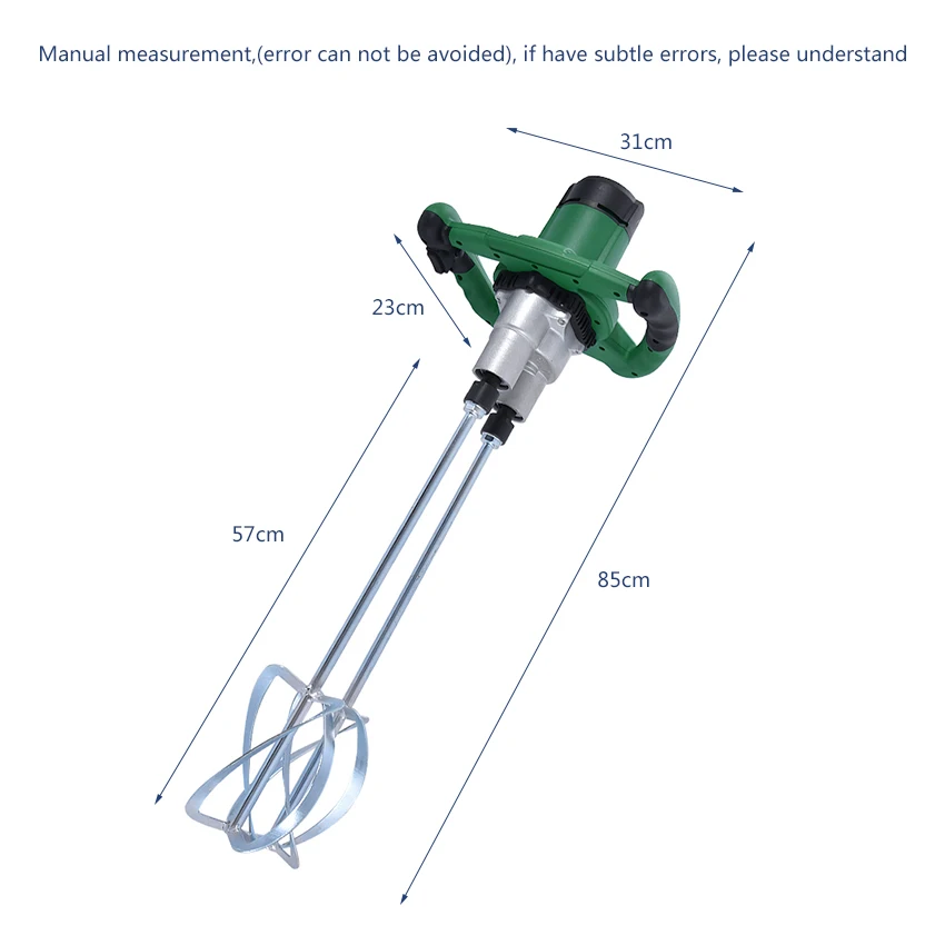 ZYHM-50 Hand Paint Mixer DOUBLE shaft  professional Electric Double putty coating mixing machine tools 1600w