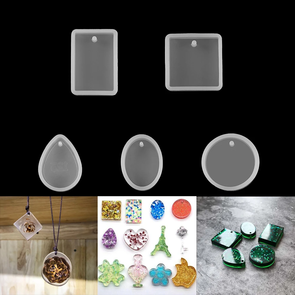 1pcs/set Necklace Pendant Silicone Molds UV Resin Epoxy Resin Mould For Handmade DIY Jewelry Making Finding Tools Supplies