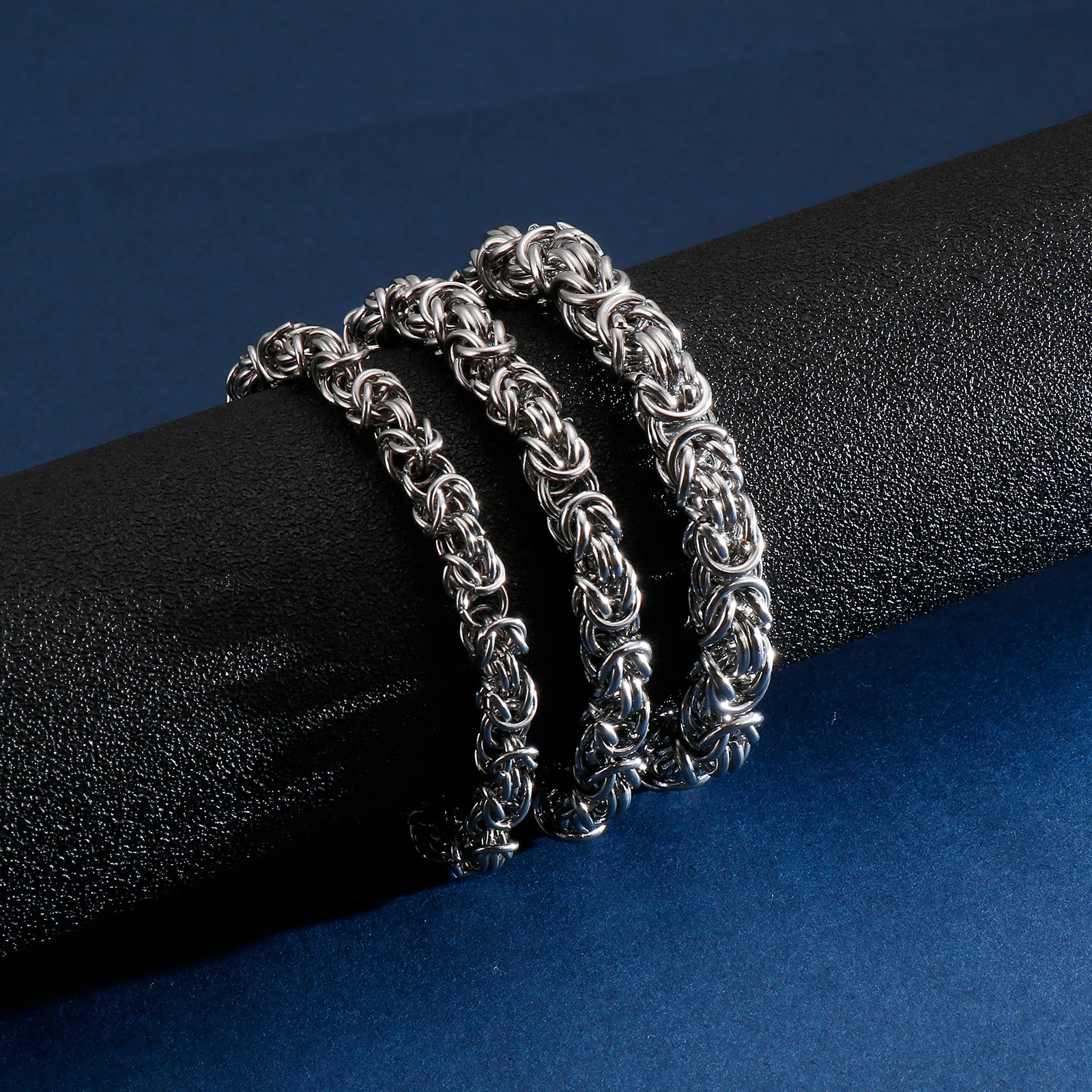 6/7/8mm Men's Bracelets Stainless Steel Link Chain Bracelet Armband Jewelry Silver Color Twisted Men Bracelet Party Gift Jewelry