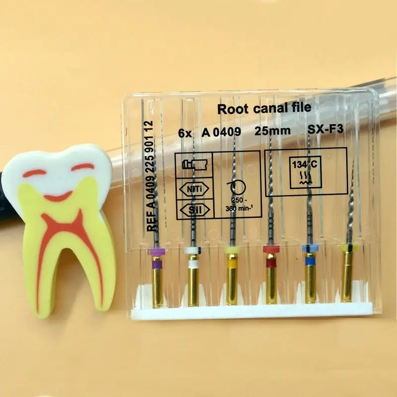 Dental Super Files Endo Rotary Files Endodontic Niti Files 21Mm 25Mm Nickel Titainium Instrument Sx-F3 Dentistry