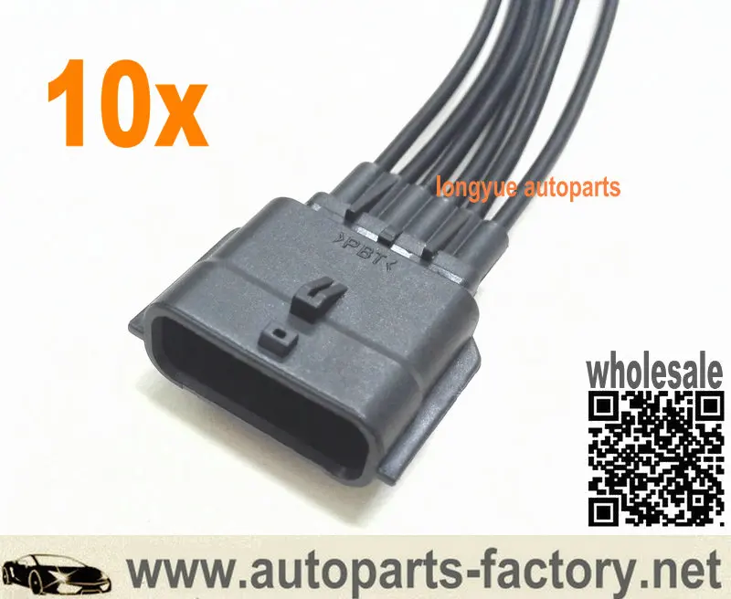 Longyue 10pcs  Infinity Mass Air Flow MAF / Air Flow Meter AFM Sensor Connector Repair Plug Harness for 03-14 Nissan