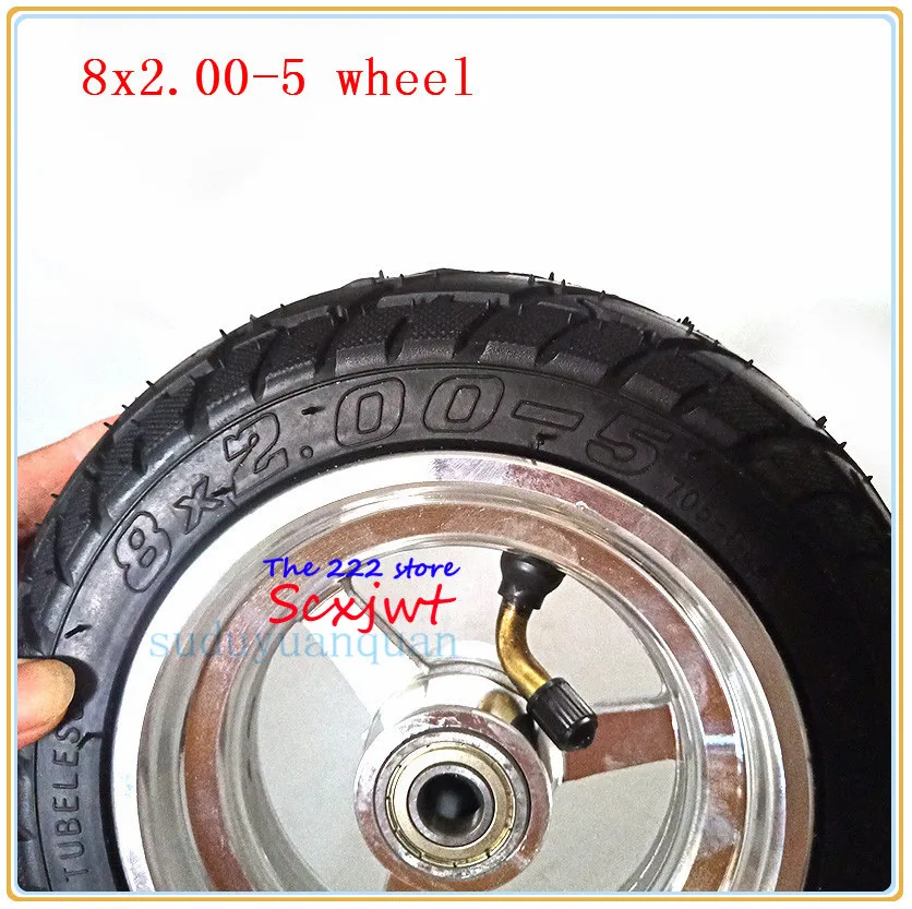 Modified Rear inflatable wheel for  KUGOO S1 S2 S3 electric scooter  hub and tires 8x2.00-5 tire tubeless