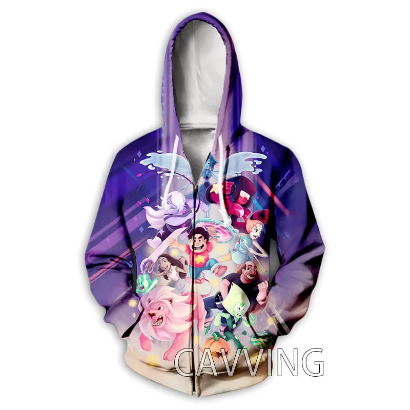 

New Fashion 3D Print Cartoons Steven Universe Zipper Hoodies Zip Up Hooded Sweatshirts Harajuku Hoodie Hip Hop Sweatshirts Z2