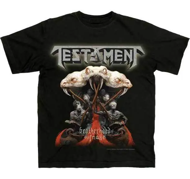 Testament Brotherhood Of The Snake T Shirt S-M-L-Xl-3Xl Brand New Official Printed T-Shirt Boys Top Tee Shirt Cotton 2018