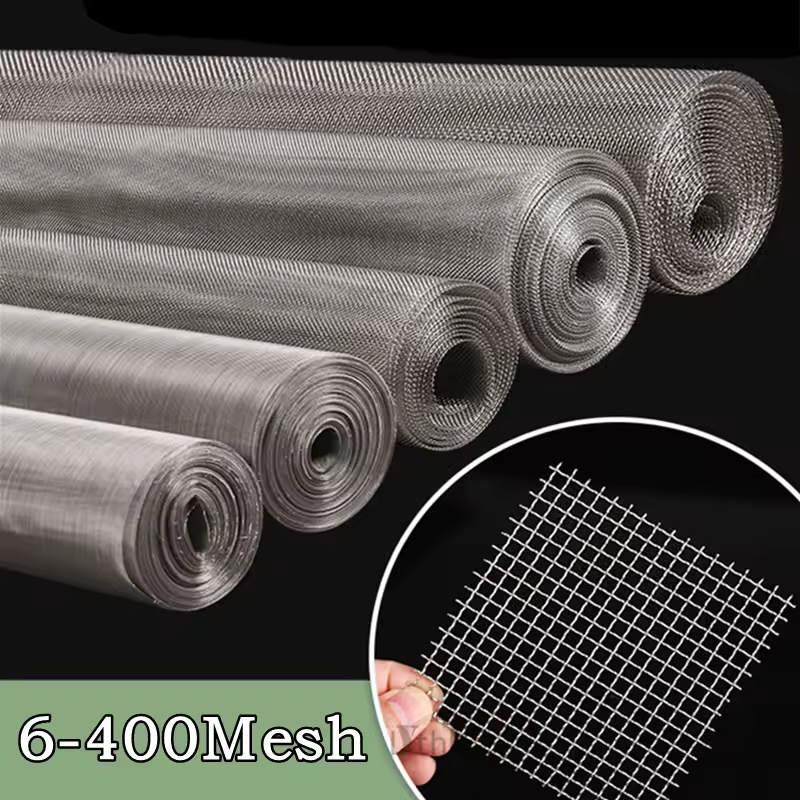 Filet filtrant à mailles en acier inoxydable 100x50cm 304, réparation avant en métal, Filtration de maille, feuille de criblage de fil tissé, filtre de criblage