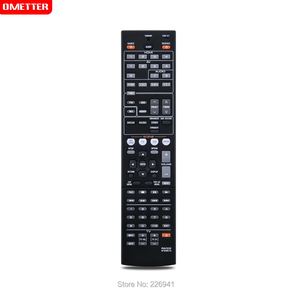 รีโมทคอนโทรลเหมาะสำหรับ Yamaha RX-V667 RX-V2065 RAV332 RX-V767BL RX-V665BL AV A V