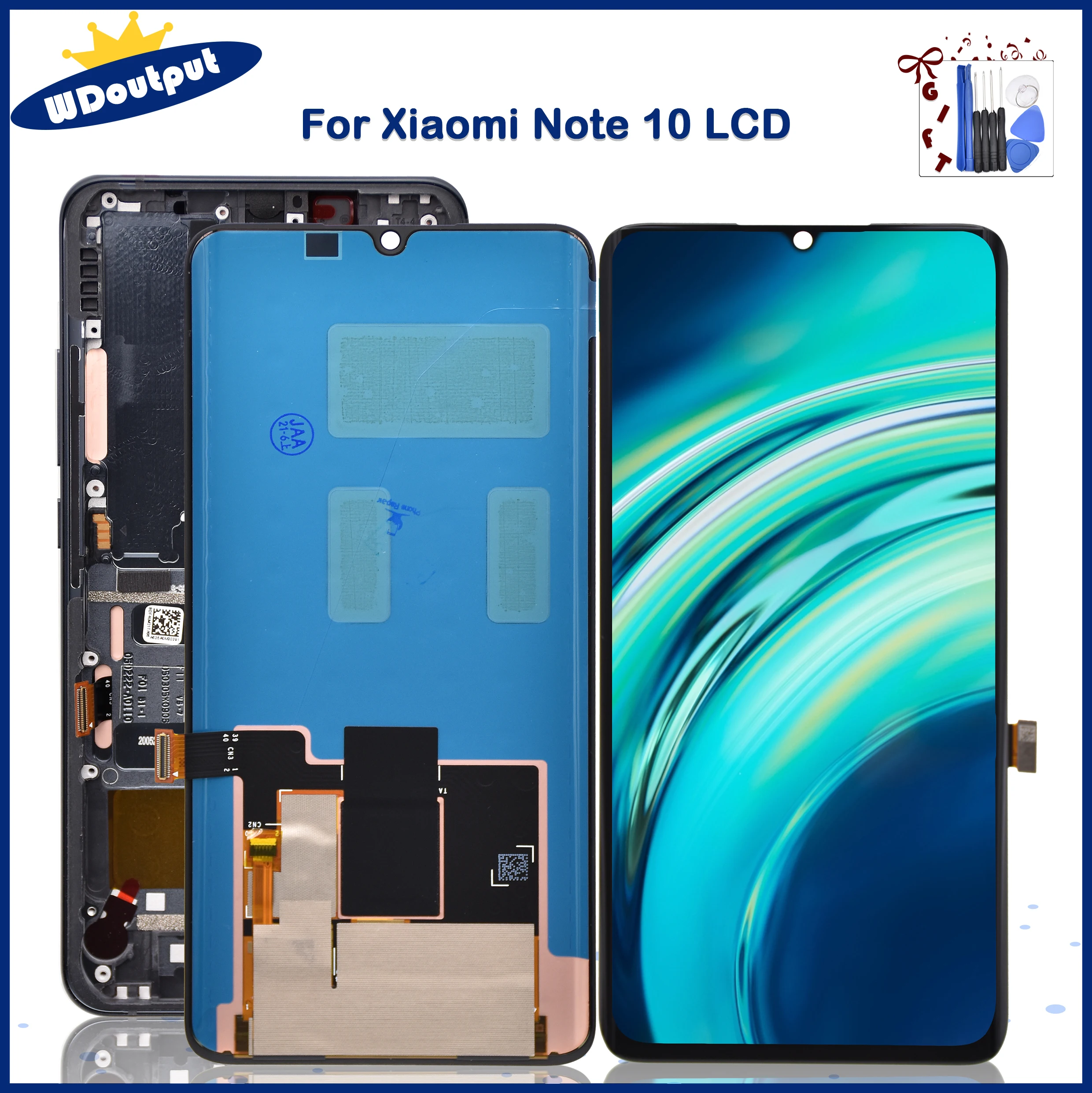 LCD Display Touch Screen Assembly, Xiaomi Mi Note10, 6.47 \