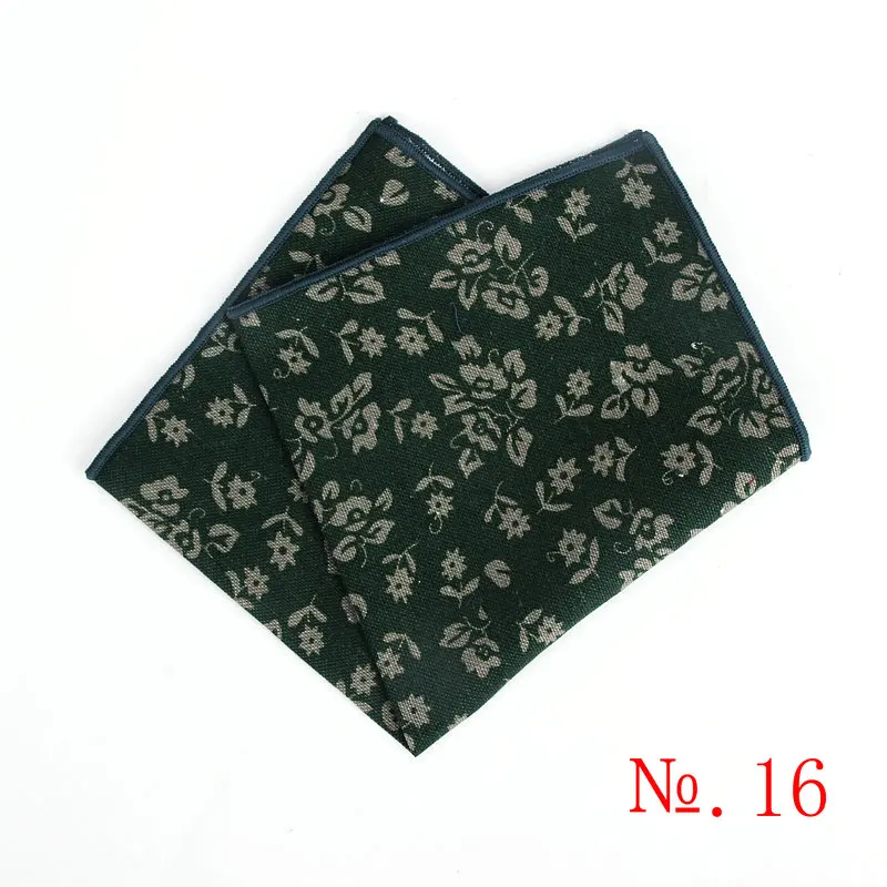 Brand New Style Men's Vintage Hankerchief Scarves Flower Cotton Hankies Men's Pocket Square Handkerchiefs Rose Flower Paisley