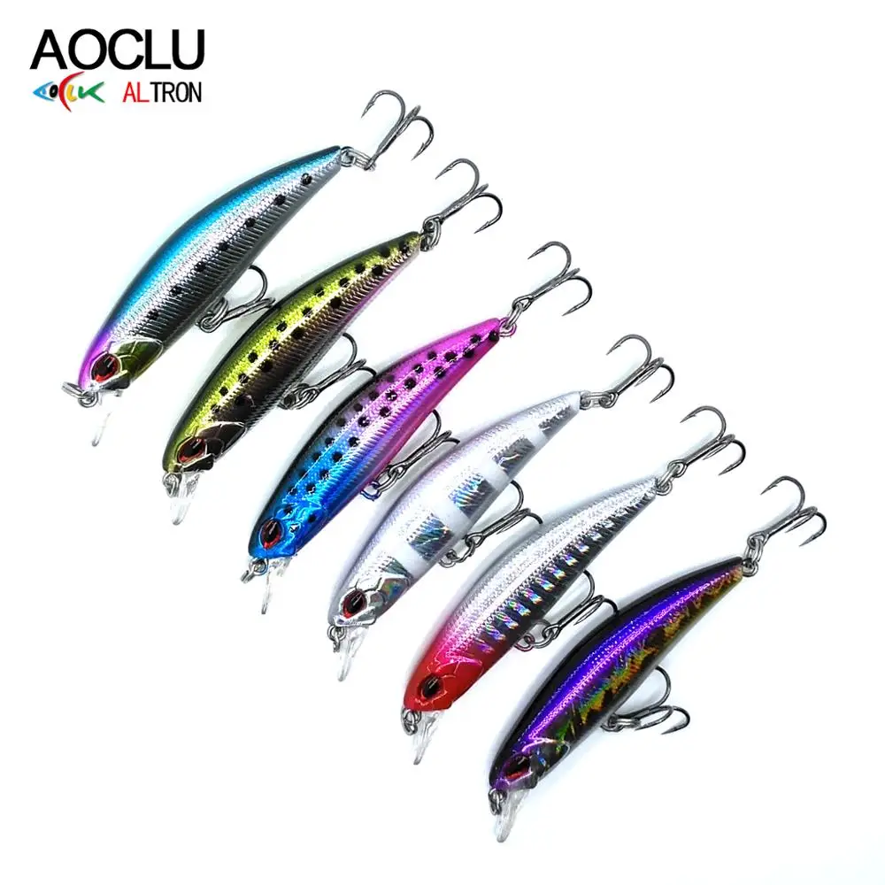 

AOCLU-Sinking Minnow Fishing Lure, Hard Bait, Small Wobbler, Crank Shad Stick, Easy Cast, Bass Trout, Inshore Killer, 60mm, 5.4g