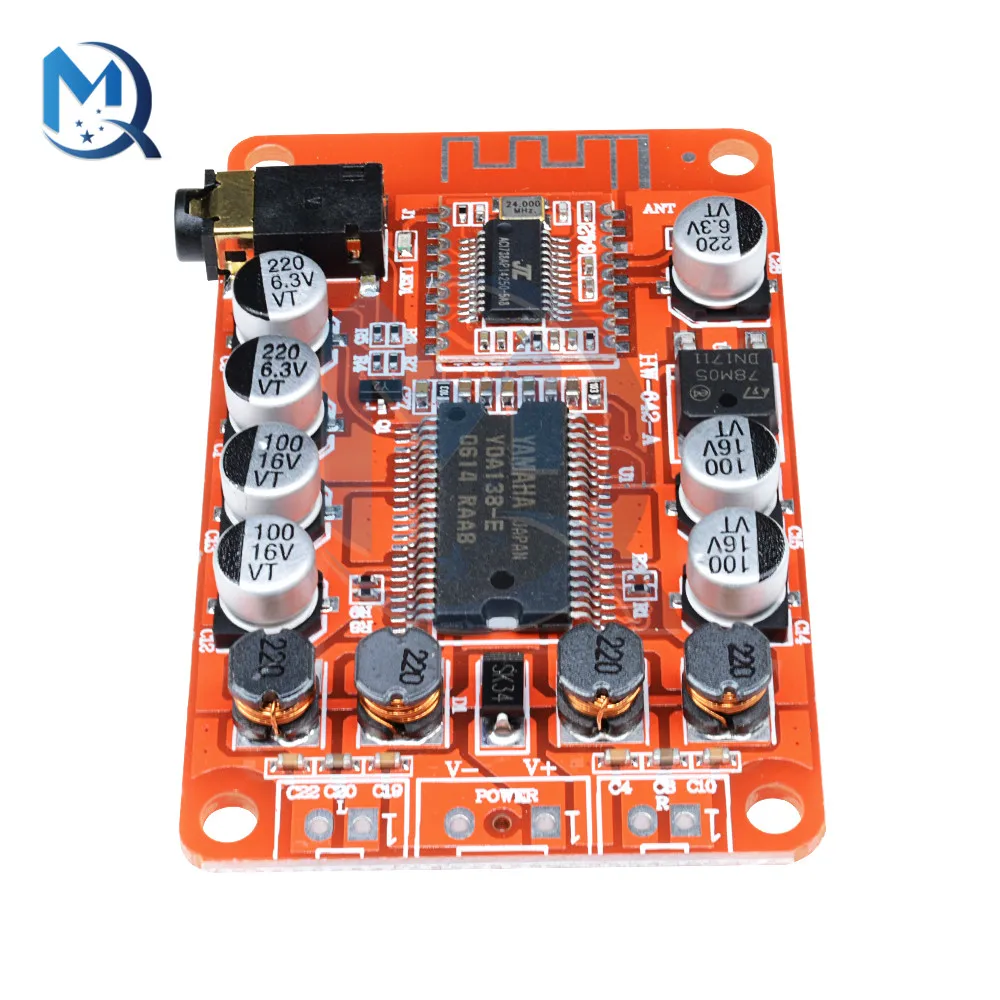 DC 12V YDA138-D Stereo Bluetooth Digital Power Amplifier Board 15W+15W Class D Clear Bass Digital Audio Power Amplifier Module