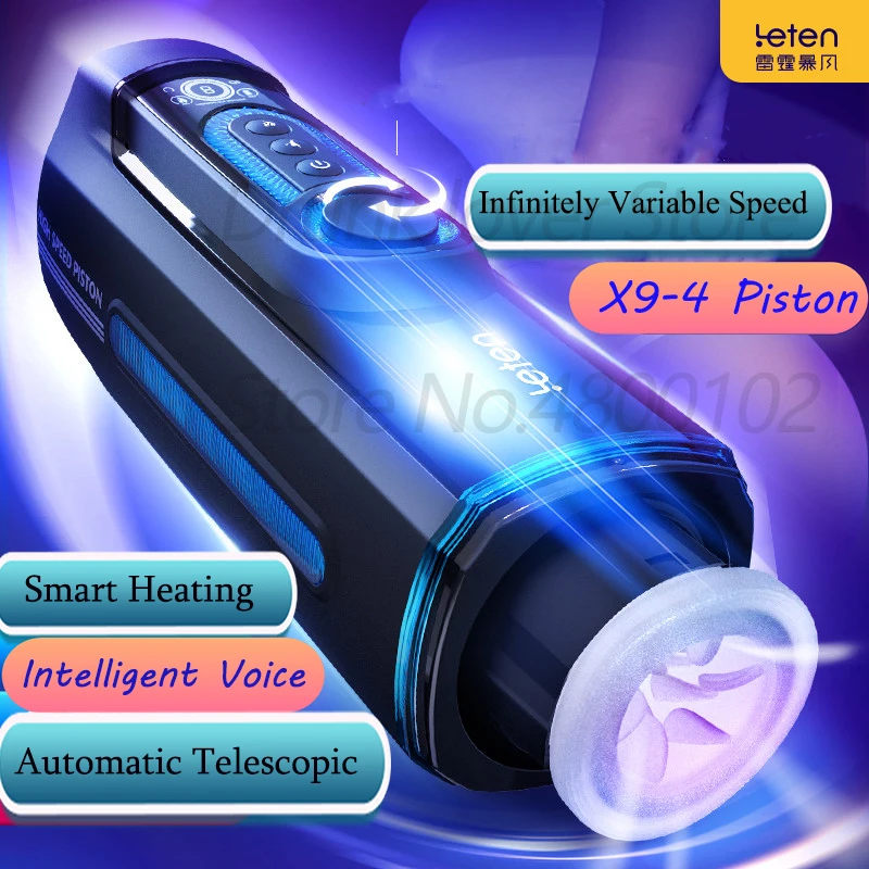 

Leten X9 PRO Piston Super Fast Retractable Fully Automatic Male Masturbator Moaning Heating Blowjob Masturbation Sex Machine Toy