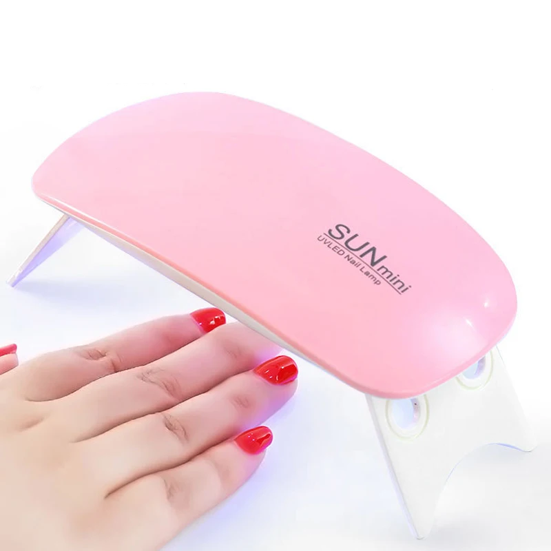 SUN Mini 6W Nail Dryer Machine Portable 6 LED UV Manicure Lamp Home Use Nail lamp for Drying Nails Polish Varnish with USB Cable