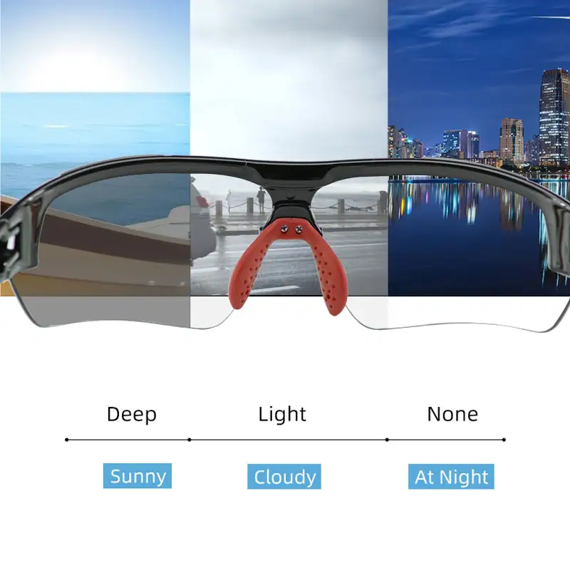 ROCKBROS Photochromic Cycling Glasses Bicycle Outdoor Sports Sunglasses Discoloration Glasses MTB Road Bike Goggles Bike Eyewear - 2