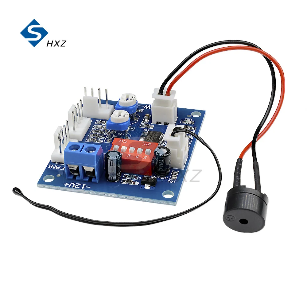 PWM PC CPU DC 12V  Fan Temperature Control Speed Controller Module Temperature Probe Buzzer High-Temp Alarm Speed Control