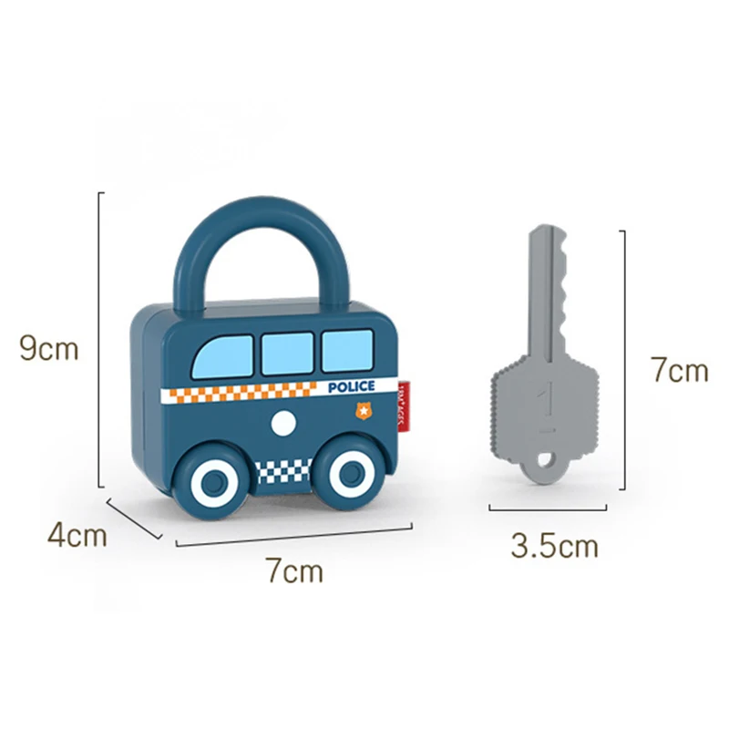 Bambini Montessori giocattoli matematici blocchi di apprendimento con chiavi numeri abbinamento e conteggio Baby Early Educational Bus giochi in età prescolare