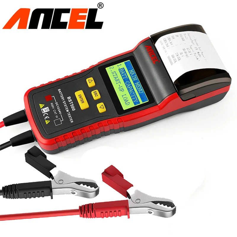 

ANCEL BST500 12V&24V Car Battery Charging Tester Analyzer With Printer Heavy Duty Truck Car Battery Test Auto Diagnostic tool