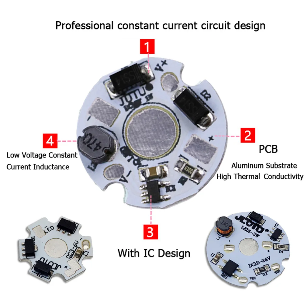 Imagem -02 - Pwb 1led do Dissipador de Calor de Aliminum Conduziu o Modelo w w para a Bateria da Lâmpada de Usb Luz Solar Entrada Dc36v 512 v 1224 v da Placa do Pwb do Diodo Emissor de Luz de Alta Potência o