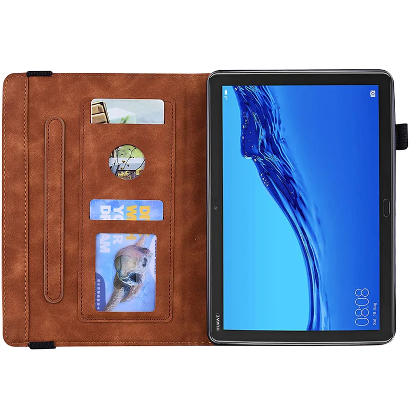 Voor Huawei Mediapad M5 Lite 8 JDN2-W09/AL00 8.0 Inch Case Funda Smart 3D Lederen Bloem Reliëf Cover Voor huawei Honor Pad 5 8