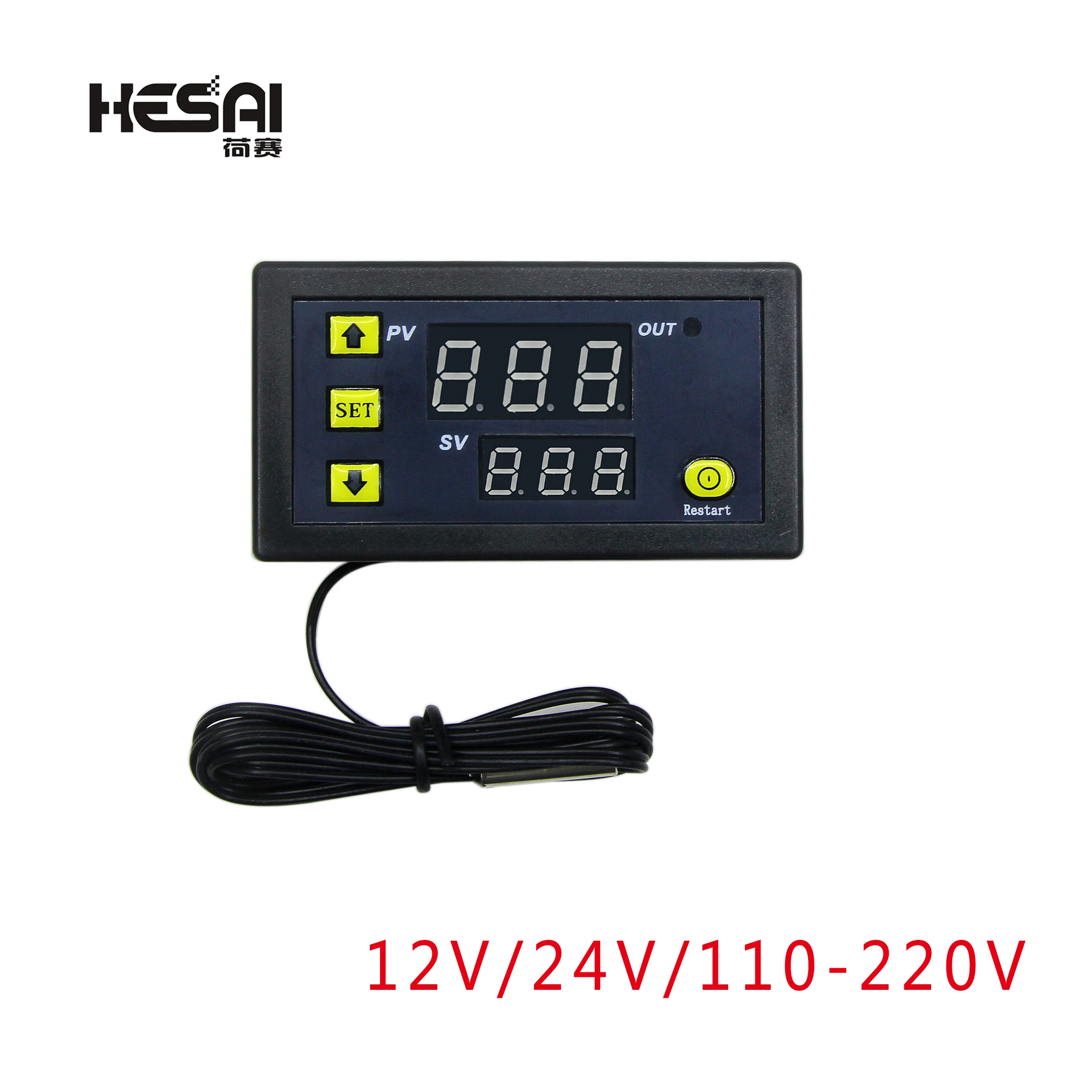 W323 12V 24V AC110-220V Probe line 20A Thermostat Regulator Heating Cooling Control Thermoregulator With Sensor