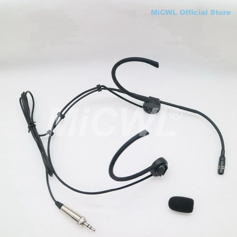 

Black Foldable Headset Cardioid Microphone for Sennheiser sk100 G2 G3 G4 sk300 Wireless flexible Head Microphone System MiCWL