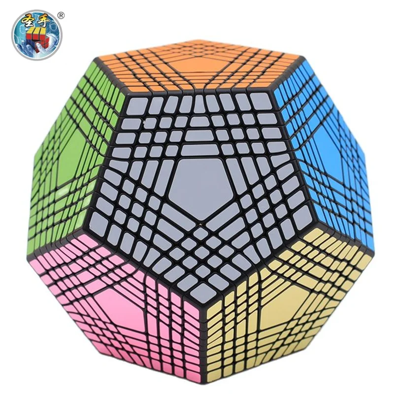 High Challenge Shengshou Petaminx Cube Black 9x9  Magic Puzzle Twist 9x9x9 Cubo Magico Professional Educational Kid Cubes Toys