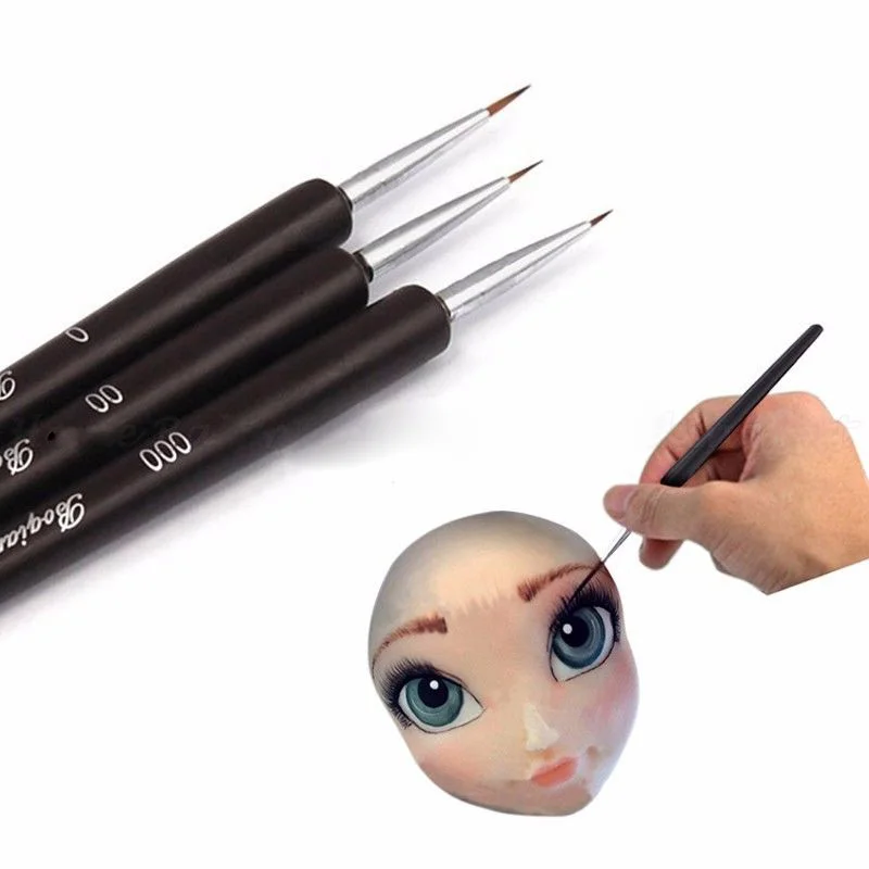 3Pcs/set Face mold Brush Set Food Paint Icing Cupcake Tools Dessert Pastry Decoration Baking Tools Cake Decorating Tool
