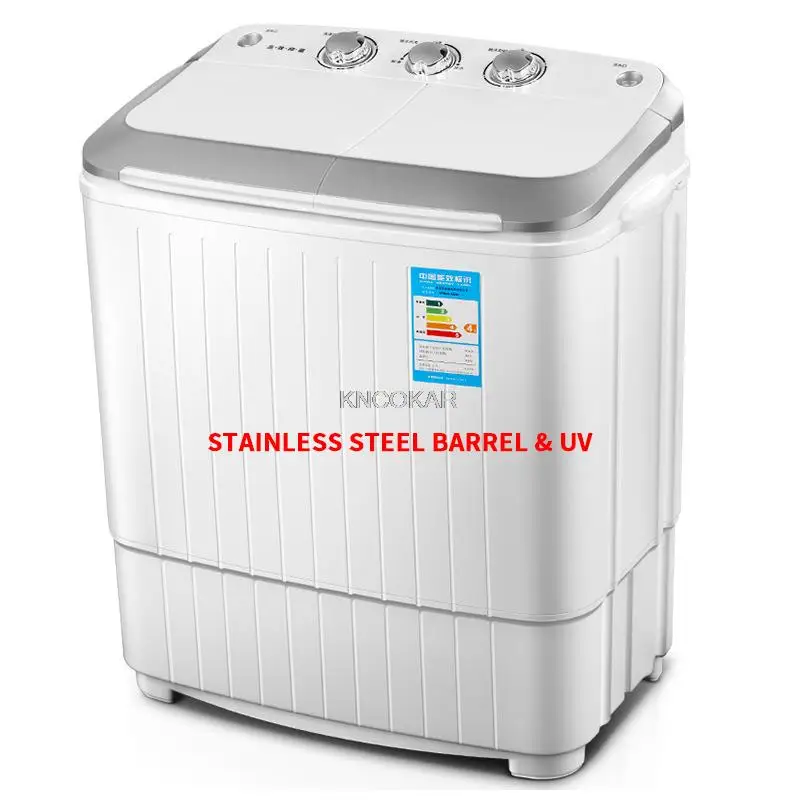 Double Barrel  UV  Mini Washing Machine UV Stainless Steel Barrel Washing Machine  Portable Washing Machine  Washer and Dryer