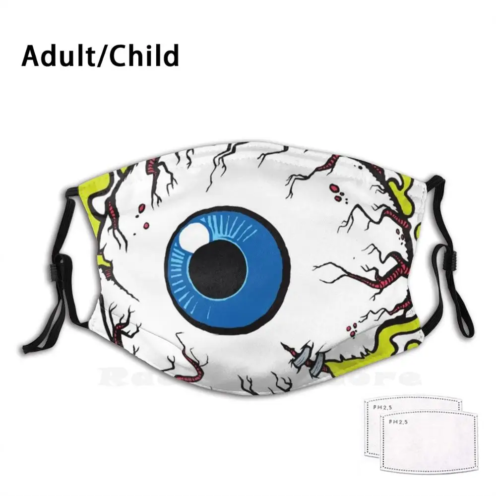 

Oculus Funny Print Reusable Pm2.1475 Filter Face Mask Oculus Eyeball Eye Mad Ball Madball