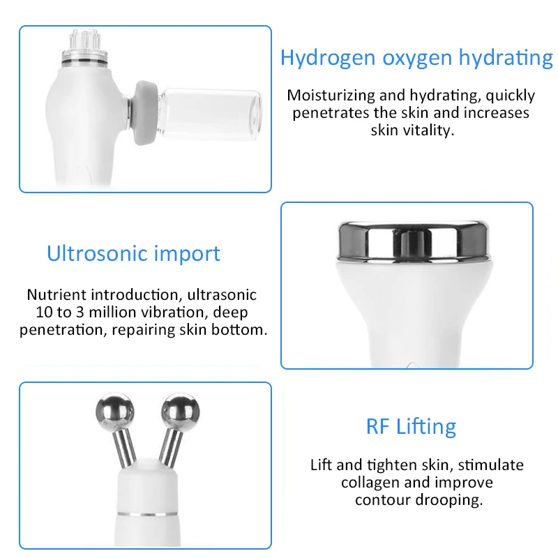 Machine qualifiée ale à hydrogène et à oxygène, 6 en 1, livres qualifiée aux sous vide, jet d'eau Hydro, pulvérisateur facial DermDelhi