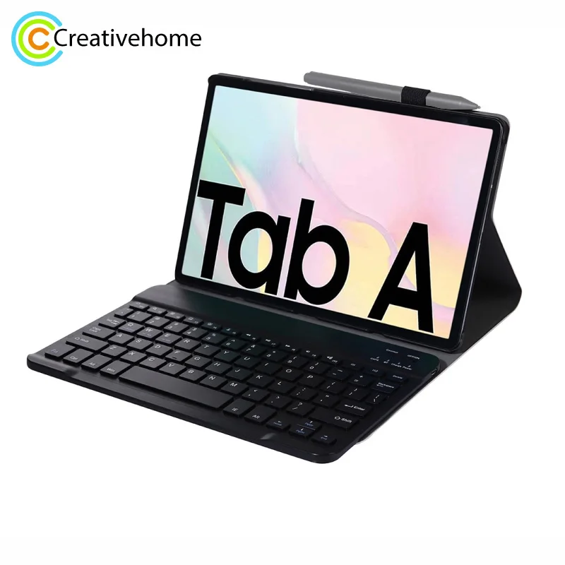 For Samsung Galaxy Tab A7 SM-T500 / SM-T505 10.4 inch 2020 Bluetooth Keyboard Ultra Thin Horizontal Flip Leather with Holder