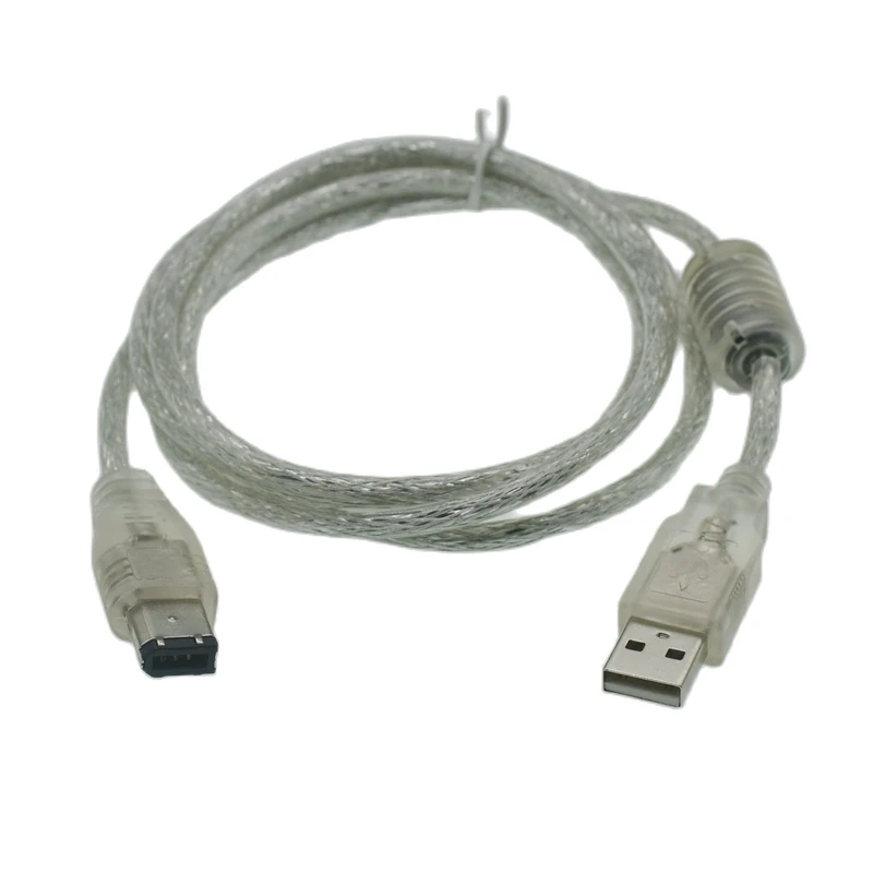 1 X Firewire IEEE 1394 6 Pin Male To USB 2.0 Male Adaptor Convertor Cable Cord 1.5M 5FT