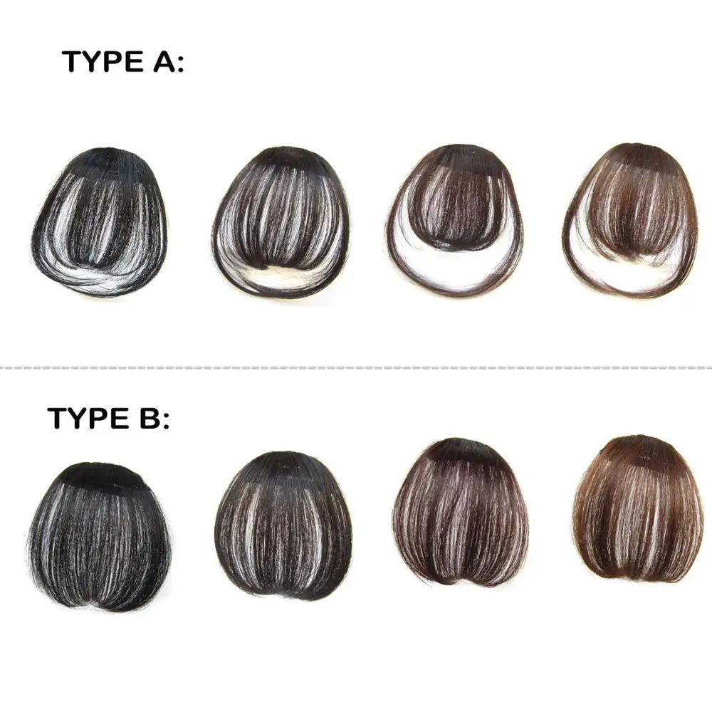 Women\'s Cute Bangs Clip on Hair Extension Invisible Air Bang Synthetic Hairpieces